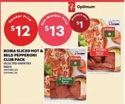 Loblaws Roma sliced hot & mild pepperoni club pack offer