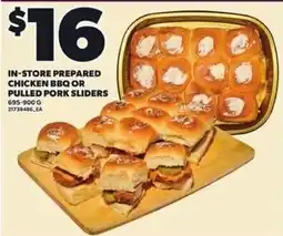 Loblaws In-store prepared chicken bbq or pulled pork sliders offer