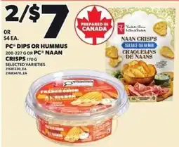 Loblaws PC dips or hummus offer