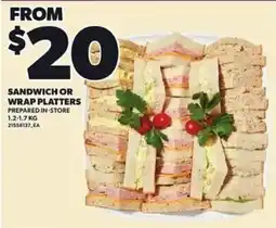 Loblaws sandwich or wrap platters offer