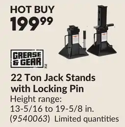 Princess Auto 22 Ton Jack Stands with Locking Pin offer