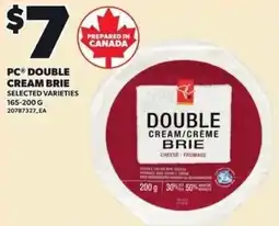 Loblaws PC double cream brie offer