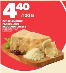 Loblaws PC splendid parmesan reggiano cheese offer
