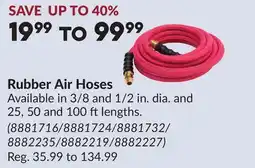 Princess Auto Rubber Air Hoses offer