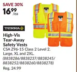 Princess Auto High-Vis Tear-Away Safety Vests offer