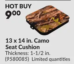 Princess Auto 13 x 14 in. Camo Seat Cushion offer