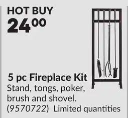 Princess Auto 5 pc Fireplace Kit offer