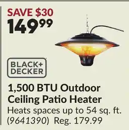 Princess Auto 1,500 BTU Outdoor Ceiling Patio Heater offer