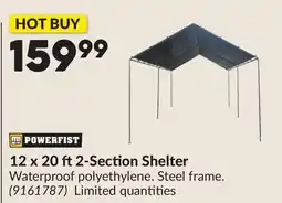 Princess Auto 12 x 20 ft 2-Section Shelter offer