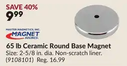Princess Auto 65 lb Ceramic Round Base Magnet offer