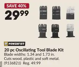 Princess Auto 20 pc Oscillating Tool Blade Kit offer
