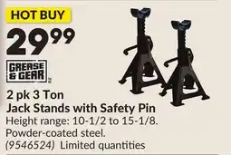 Princess Auto 2 pk 3 Ton Jack Stands with Safety Pin offer