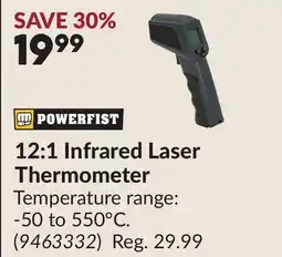 Princess Auto 12:1 Infrared Laser Thermometer offer