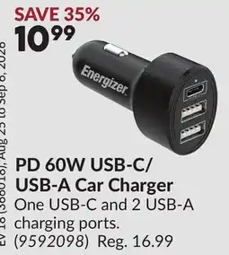 Princess Auto PD 60W USB-C/USB-A Car Charger offer