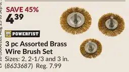 Princess Auto 3 pc Assorted Brass Wire Brush Set offer