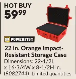 Princess Auto 22 in. Orange Impact-Resistant Storage Case offer