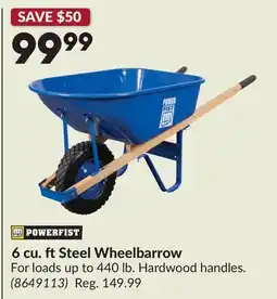 Princess Auto 6 cu. ftSteel Wheelbarrow offer
