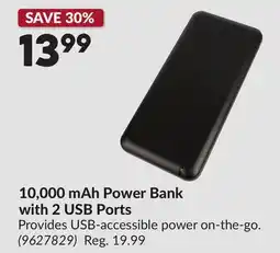 Princess Auto 10,000 mAh Power Bank with 2 USB Ports offer