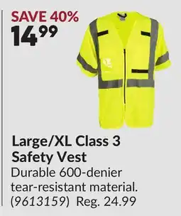 Princess Auto Large/XL Class 3 Safety Vest offer
