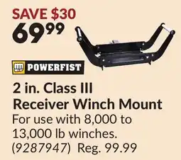 Princess Auto 2 in. Class III Receiver Winch Mount offer