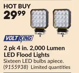 Princess Auto 2 pk 4 in. 2,000 Lumen LED Flood Lights offer