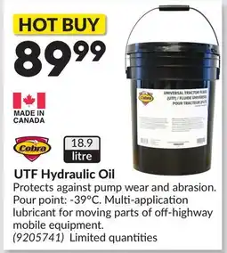 Princess Auto UTF Hydraulic Oil offer