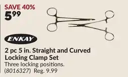 Princess Auto 2 pc 5 in. Straight and Curved Locking Clamp Set offer
