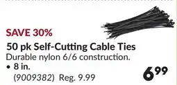 Princess Auto 50 pk Self-Cutting Cable Ties, 8 in offer