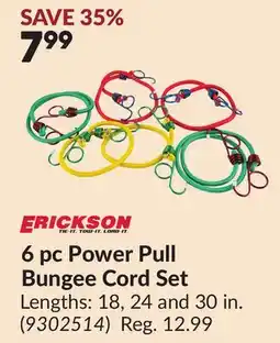 Princess Auto 6 pc Power Pull Bungee Cord Set offer