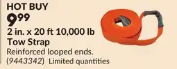 Princess Auto 2 in. x 20 ft 10,000 lb Tow Strap offer