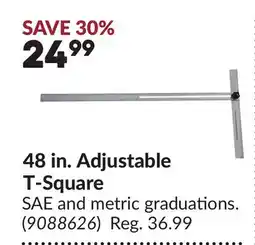 Princess Auto 48 in. Adjustable T-Square offer