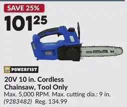 Princess Auto 20V 10 in. Cordless Chainsaw, Tool Only offer