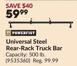 Princess Auto Universal Steel Rear-Rack Truck Bar offer