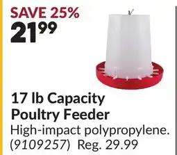 Princess Auto 17 lb Capacity Poultry Feeder offer