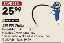 Princess Auto 150 PSI Digital Pistol-Grip Air Inflator offer
