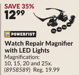 Princess Auto Watch Repair Magnifier with LED Lights offer