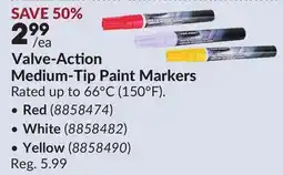 Princess Auto Valve-Action Medium-Tip Paint Markers offer