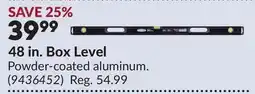 Princess Auto 48 in. Box Level offer