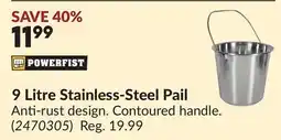 Princess Auto 9 Litre Stainless-Steel Pail offer