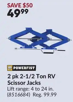 Princess Auto 2 pk 2-1/2 Ton RV Scissor Jacks offer