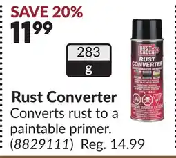 Princess Auto Rust Converter offer