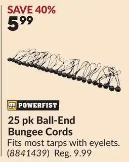 Princess Auto 25 pk Ball-End Bungee Cords offer
