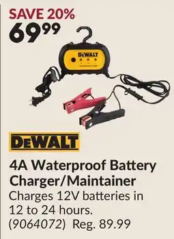 Princess Auto 4A Waterproof Battery Charger/Maintainer offer