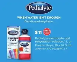 Loblaws Pedialyte electrolyte oral rehydration solution offer