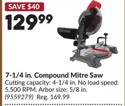 Princess Auto 7-1/4 in. Compound Mitre Saw offer