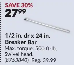 Princess Auto 1/2 in. dr x 24 in. Breaker Bar offer