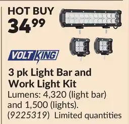 Princess Auto 3 pk Light Bar and Work Light Kit offer