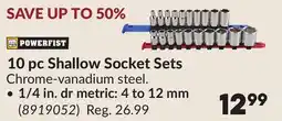 Princess Auto 10 pc Shallow Socket Sets offer