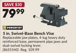 Princess Auto 5 in. Swivel-Base Bench Vise offer