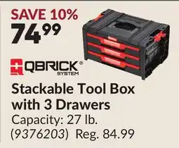 Princess Auto Stackable Tool Box with 3 Drawers offer